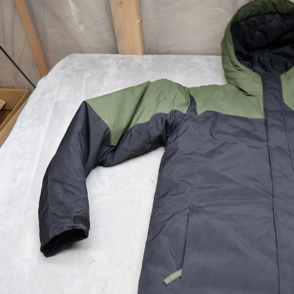 Columbia Jacket Boys Large 18/20‎ Black Insulated Hooded Wind Rain Puff Outdoor